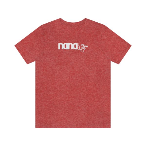 Heather Red T-shirt with Nana in American Sign Language in white lettering